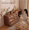 Light Luxury Extendable Vanity Table with 8-Drawer Accent Chest