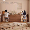 Light Luxury Extendable Vanity Table with 8-Drawer Accent Chest
