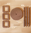 Solid Wood Cactus Coat Rack with Basket and Universal Wheels
