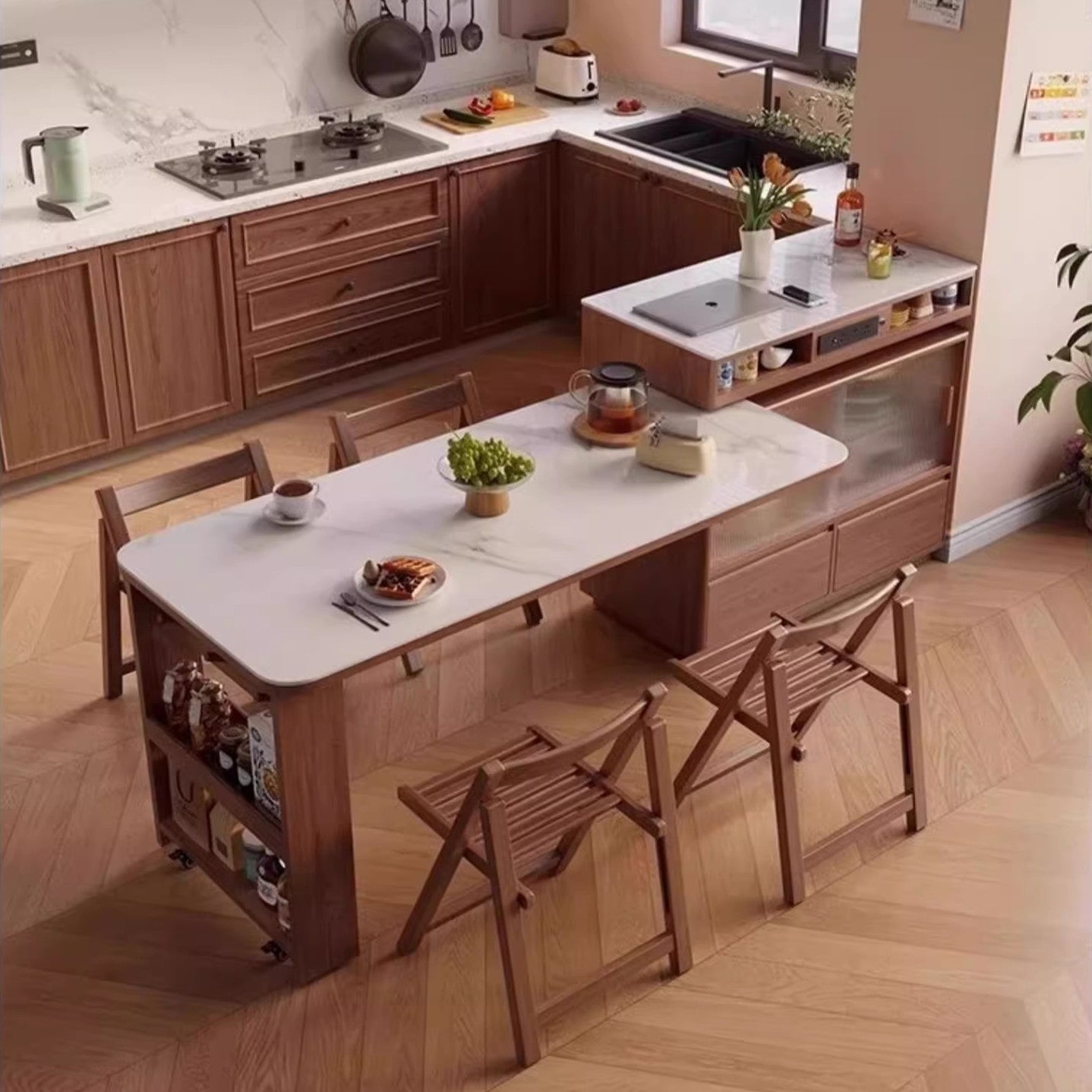 Full Rotating Kitchen Rotating Kitchen Island Table: Enhance Space and Style with Smart Design