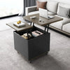 Multifunction Modern Liftable and Expandable Coffee Table with Storage Drawers and Universal Wheels