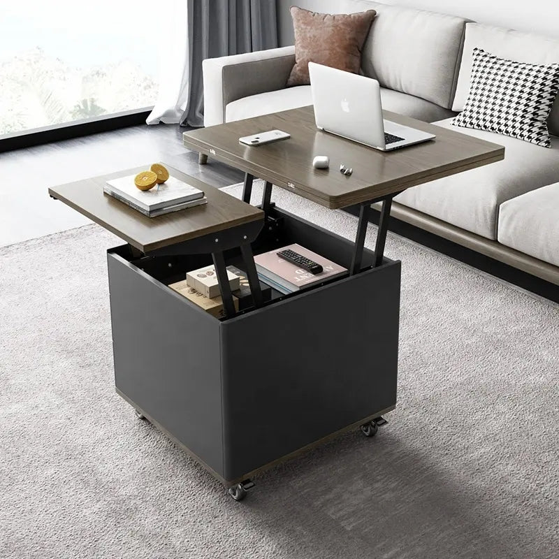 Multifunction Modern Liftable and Expandable Coffee Table with Storage ...