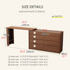 Light Luxury Extendable Vanity Table with 8-Drawer Accent Chest