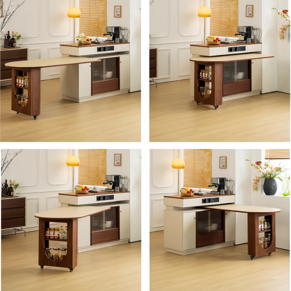 Kitchen Island Cabinet with 180° Rotating Table – SPS FURNTIURE