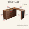 Light Luxury Extendable Vanity Table with 8-Drawer Accent Chest