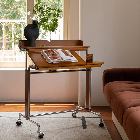 Liftable and Adjustable Desk with Universal Wheels