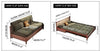 Metal Frame Corduroy Fabric Sofa Bed with Underneath Storage