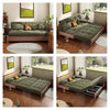 Metal Frame Corduroy Fabric Sofa Bed with Underneath Storage