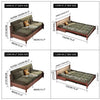 Metal Frame Corduroy Fabric Sofa Bed with Underneath Storage