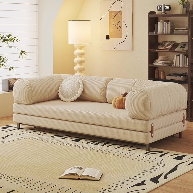 Metal Frame Corduroy Fabric Upholstered Sofa Bed – SPS FURNTIURE