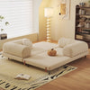 Metal Frame Corduroy Fabric Upholstered Sofa Bed