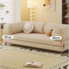 Metal Frame Corduroy Fabric Upholstered Sofa Bed
