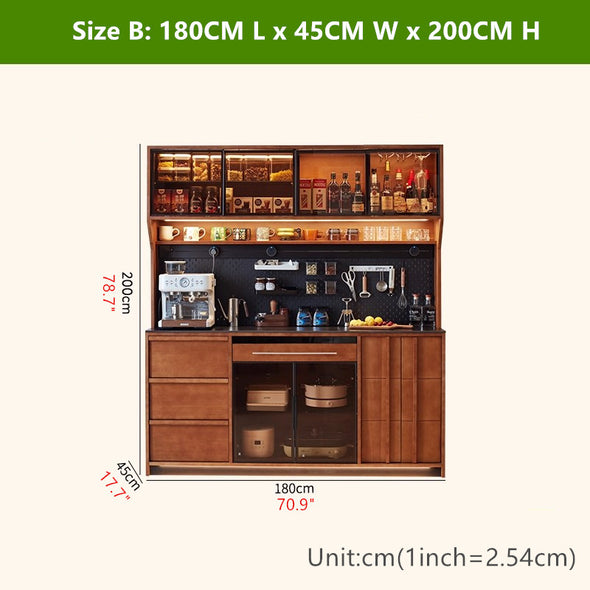 Modern Multi-Functional Buxus Boxwood Sideboard Cabinet