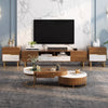 Modern Nordic Light Luxury Round Coffee Table with 4 Storage Drawers