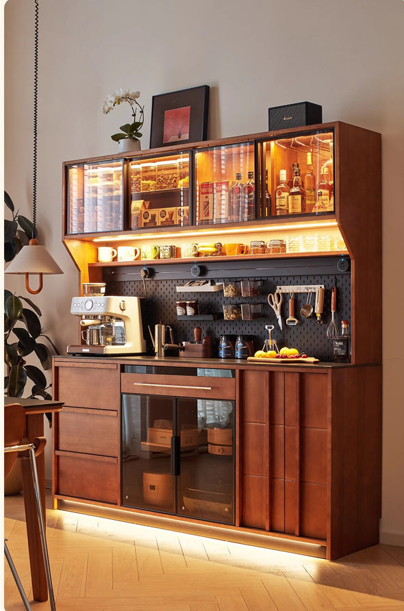 Modern Multi-Functional Buxus Boxwood Sideboard Cabinet