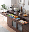 Multipurpose Sideboard Cabinet with Rotating Tabletop