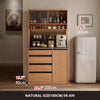 Solid Wood Coffee Bar Cabinet with Peg Board Organizer and Ample Storage