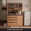 Solid Wood Coffee Bar Cabinet with Peg Board Organizer and Ample Storage