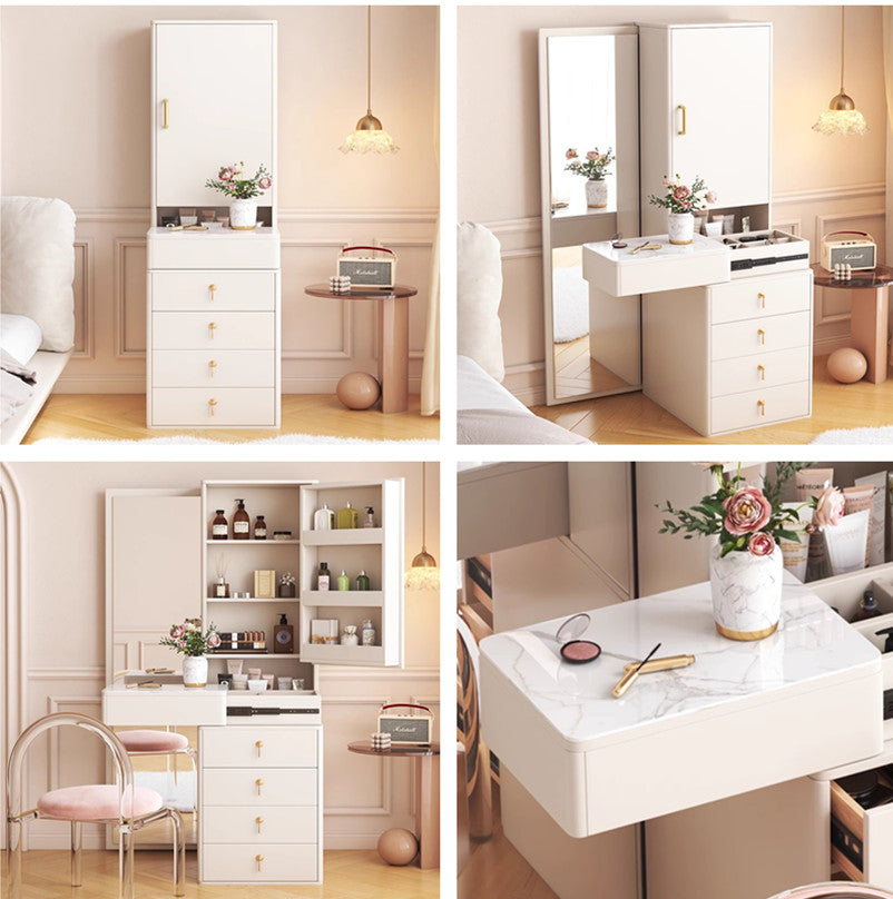 Nordic Dressing Table with Full Body Mirror And Drawers SPS FURNTIURE Nordic Dressing Table with Full Body Mirror And Drawers SPS FURNTIURE