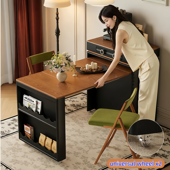 Nordic Retro Extendable Kitchen Island Table with 4 Chairs – SPS