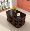 Space Saving Solid Wood Nesting Dining Table and Chairs Set