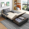 Leathaire Pull Out Sofa Bed with Underneath Storage Drawer