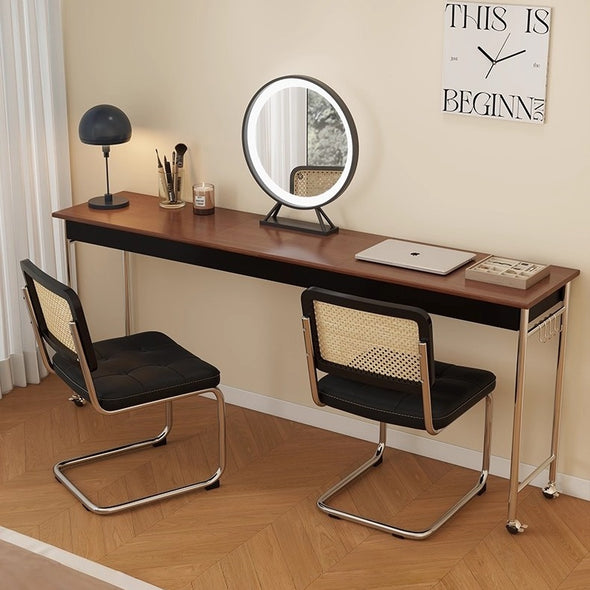 Over Bed Table with Tiltable Tabletop & Universal Wheels