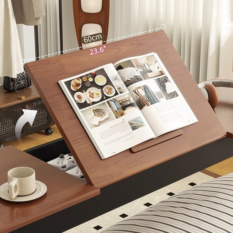 Over Bed Table with Tiltable Tabletop & Universal Wheels – SPS FURNTIURE