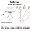 Rotating Extendable Ceramic Top Round Dining Table