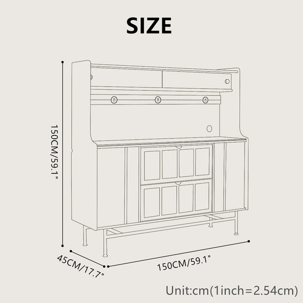 Buxus Boxwood WEILAI Sideboard Buffet Cabinet