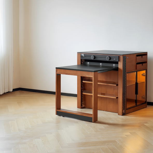 Solid Boxwood Kitchen Island with Extendable Dining Table – SPS FURNTIURE