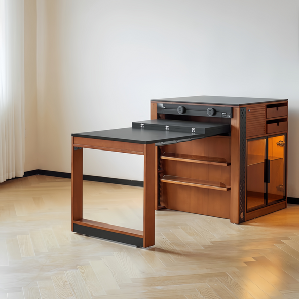 Solid Boxwood Kitchen Island with Extendable Dining Table – SPS FURNTIURE