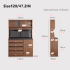 Solid Wood Coffee Bar Cabinet with Peg Board Organizer and Ample Storage