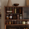 Solid Wood Coffee Bar Cabinet with Peg Board Organizer and Ample Storage