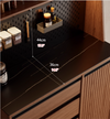 Solid Wood Coffee Bar Cabinet with Peg Board Organizer and Ample Storage