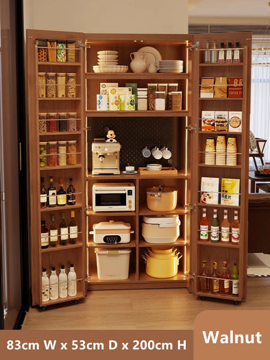 Solid Wood Double Door Kitchen Pantry Cabinet