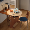 Solid Wood Double Drop Leaf Dining Table with Sintered Stone Tabletop