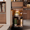 Solid Wood Extendable Kitchen Island Table with Storage and Foldable Dining Design