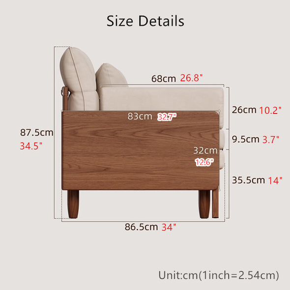 DM Solid Wood Frame Pull-Out Sofa Bed