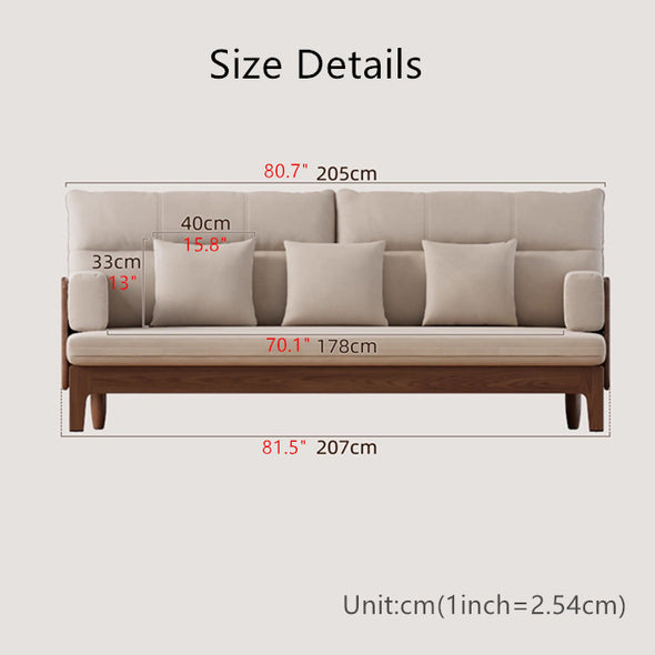 DM Solid Wood Frame Pull-Out Sofa Bed