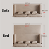 DM Solid Wood Frame Pull-Out Sofa Bed