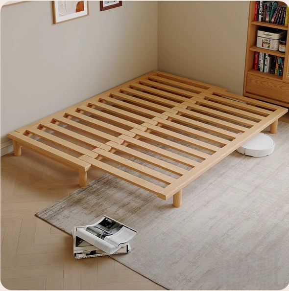 Solid Wood Frame Tatami Sofa Bed With Tumbler Back Cushion