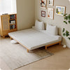 Solid Wood Frame Tatami Sofa Bed With Tumbler Back Cushion