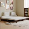 Solid Wood Frame Tatami Sofa Bed With Tumbler Back Cushion