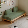 Solid Wood Frame Tatami Sofa Bed With Tumbler Back Cushion