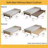 Solid Wood Frame Tatami Sofa Bed With Tumbler Back Cushion