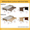 Solid Wood Frame Tatami Sofa Bed With Tumbler Back Cushion