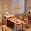 Space Saving Solid Wood Kitchen Island Dining Table