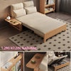 Solid Wood Metal Frame Convertible Sofa Bed with Hidden Storage