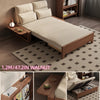 Solid Wood Metal Frame Convertible Sofa Bed with Hidden Storage